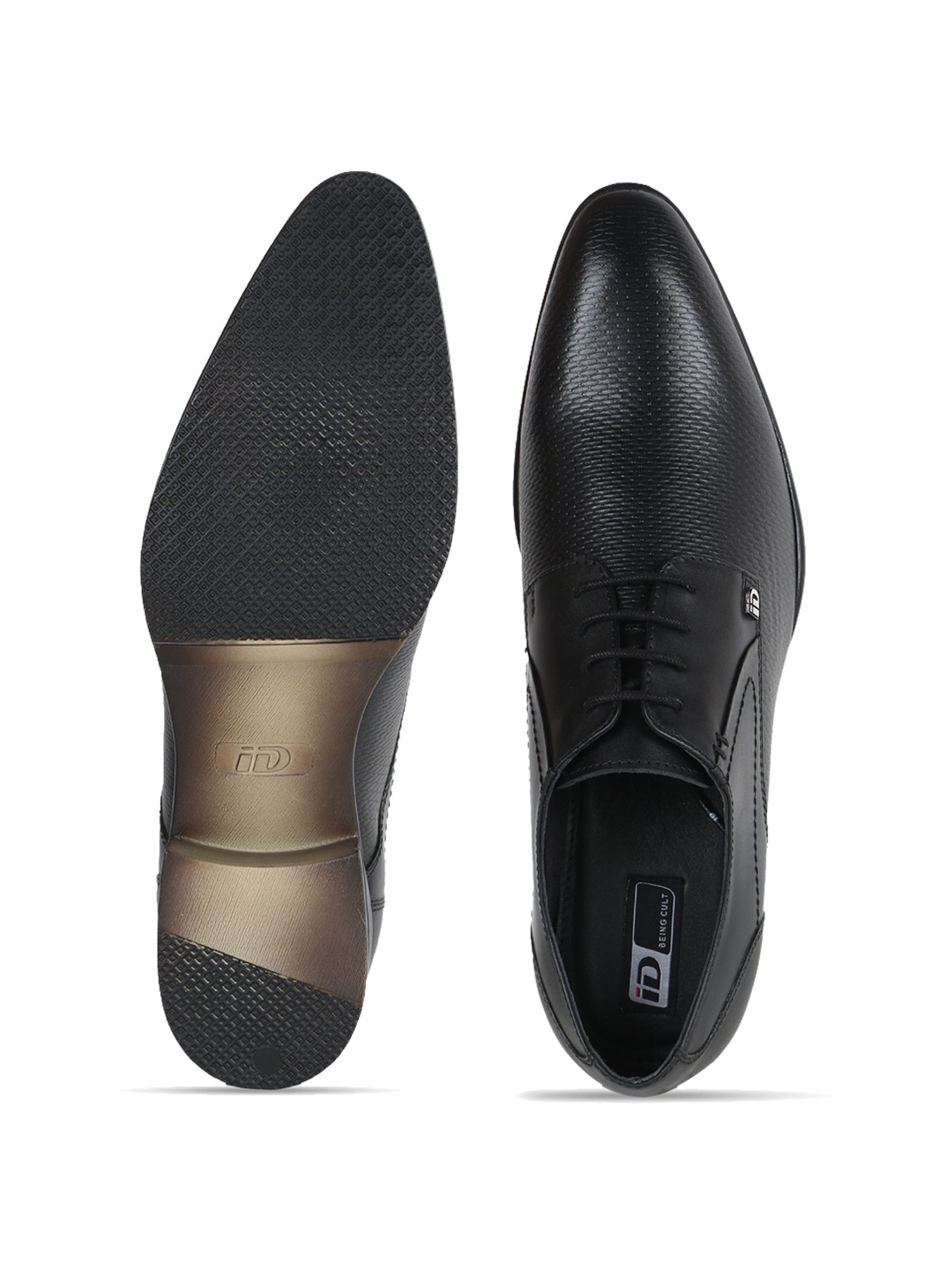 ID Men's Black Derby Shoes