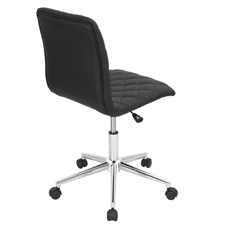 Lumisource Caviar Swivel Office Chair in Black