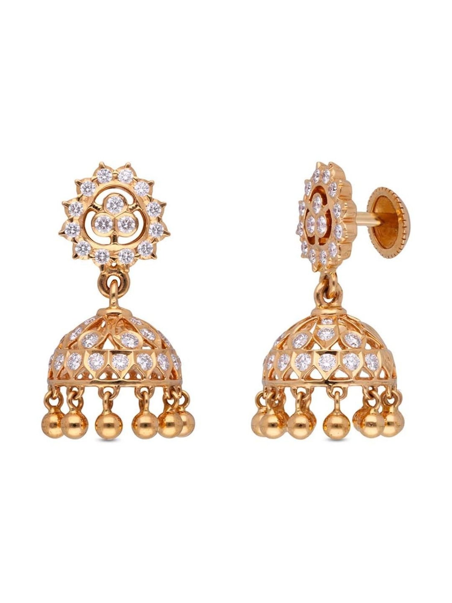 CKC Timeless Charm: Traditional Diamond Close-Setting Jumka