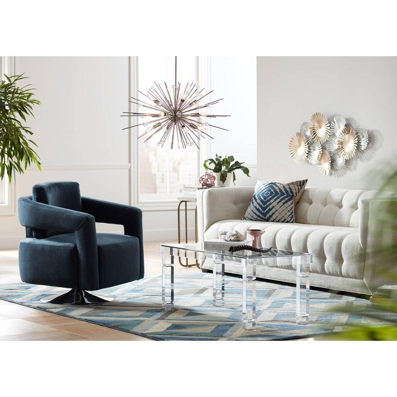 55 Downing Street Marley 42" Wide Clear Acrylic Rectangular Coffee Table