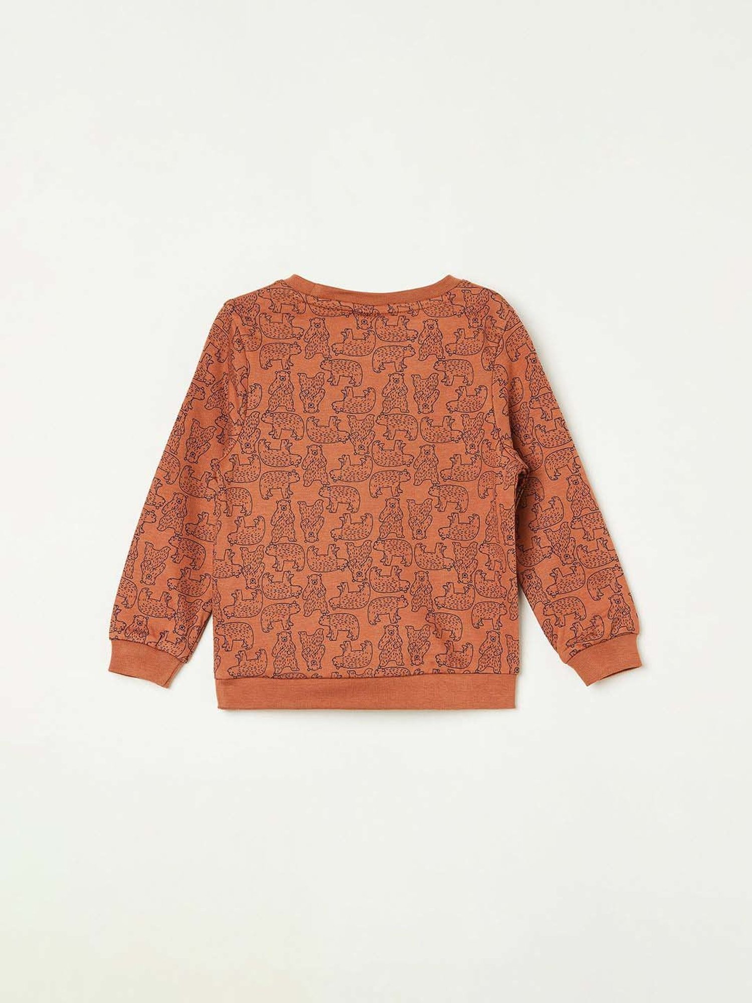 Juniors by Lifestyle Brown Cotton Printed Full Sleeves Sweatshirt