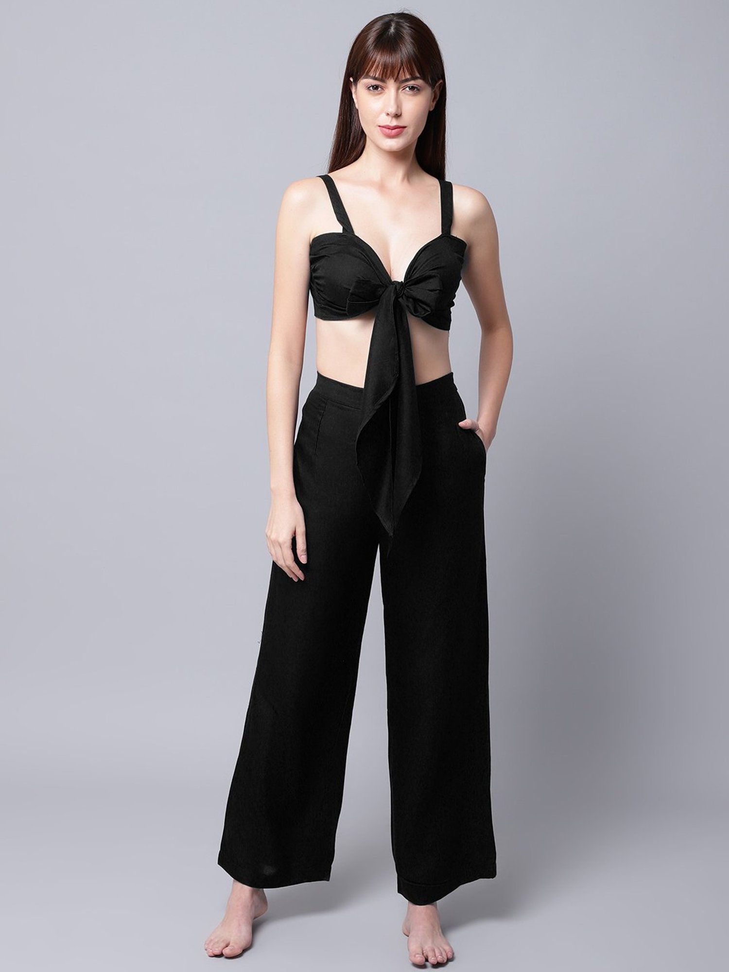 Erotissch Black Beachwear Co-Ord Set