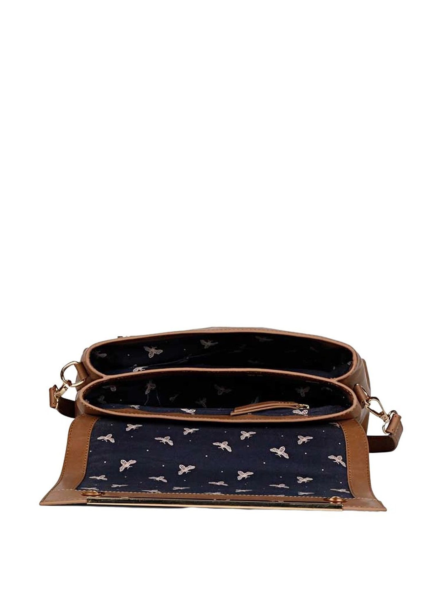 Favore Tan Solid Medium Satchels