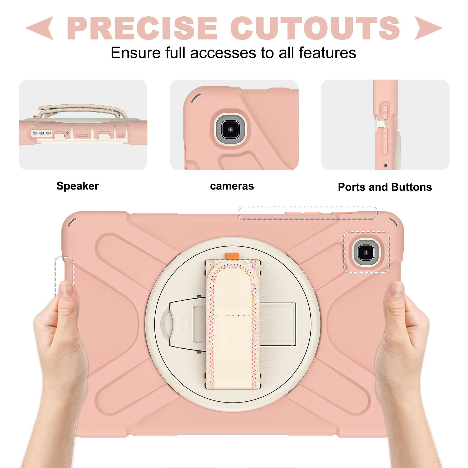 Galaxy Tab A7 Lite Case, Heavy Duty Rugged Shockproof Case with Adjustable Hand Strap, Carrying Shoulder Strap, Rotating Kickstand for Samsung galaxy Tab A7 Lite 8.7 inch 2021 Model SM-T220 SM-T225