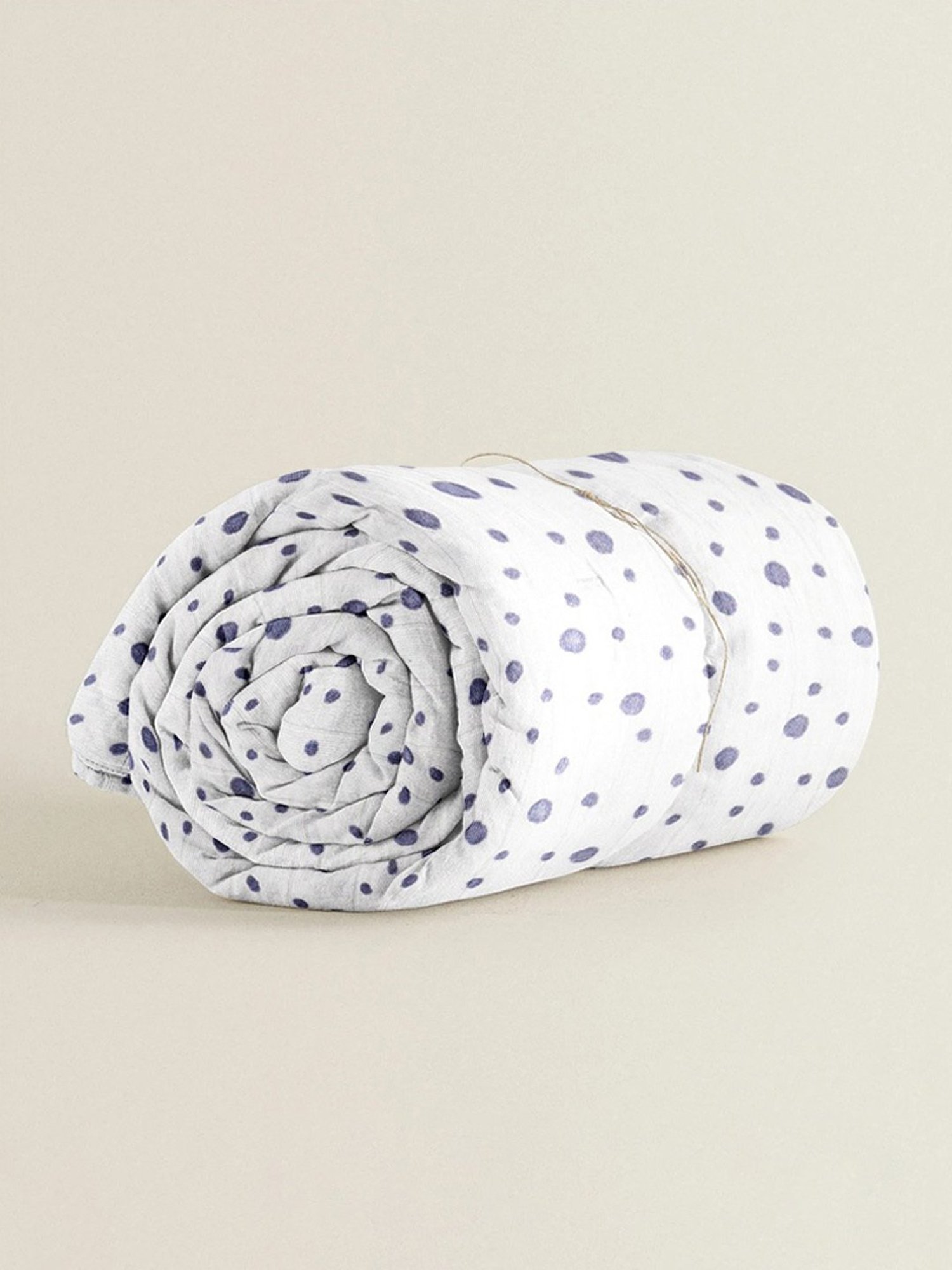 The Baby Atelier Dot Printed Purple Organic Cotton Baby Quilt