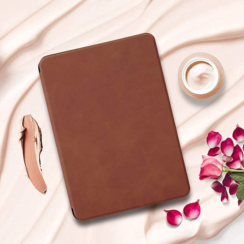 Skin Touch Feeling Case for Kindle Paperwhite 2018 Durable Soft Artificial Leather Cover with Auto WakeSleep Fits  The Latest Kindle Paperwhite Case 10th Generation2018K10 Brown