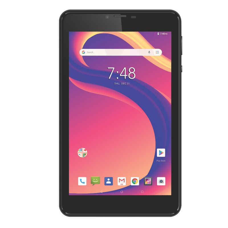 Hyundai Koral 7XL 7" LTE Unlocked Tablet for AT&T / T-Mobile - Quad-Core, Android 9.0 Pie, 2GB+16GB - Black