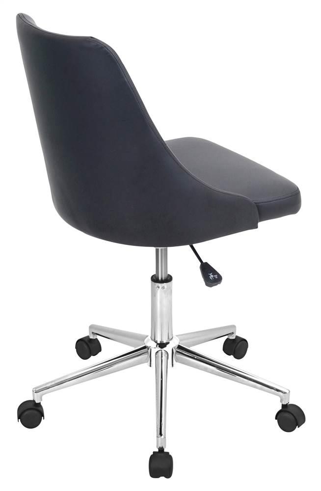 Lumisource Marche Upholstered Swivel Office Chair in Black
