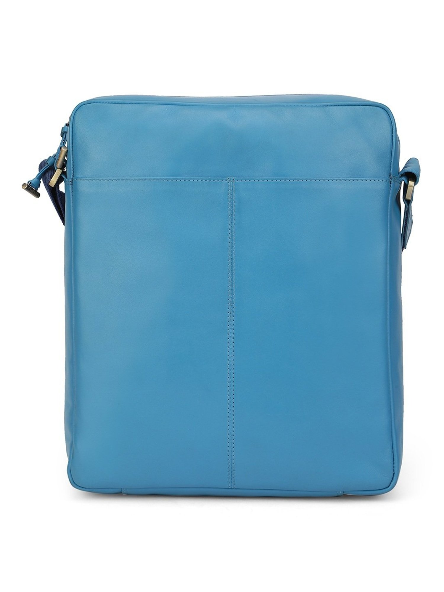 PERQUISITE MARK Blue Solid Medium Cross Body Bag