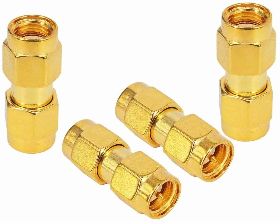 RF Coaxial Adapter SMA Male-Female Cable Coupler Connector Coaxial Adapter for Audio FPV Antennas Radio Video Mobile Pack of 4