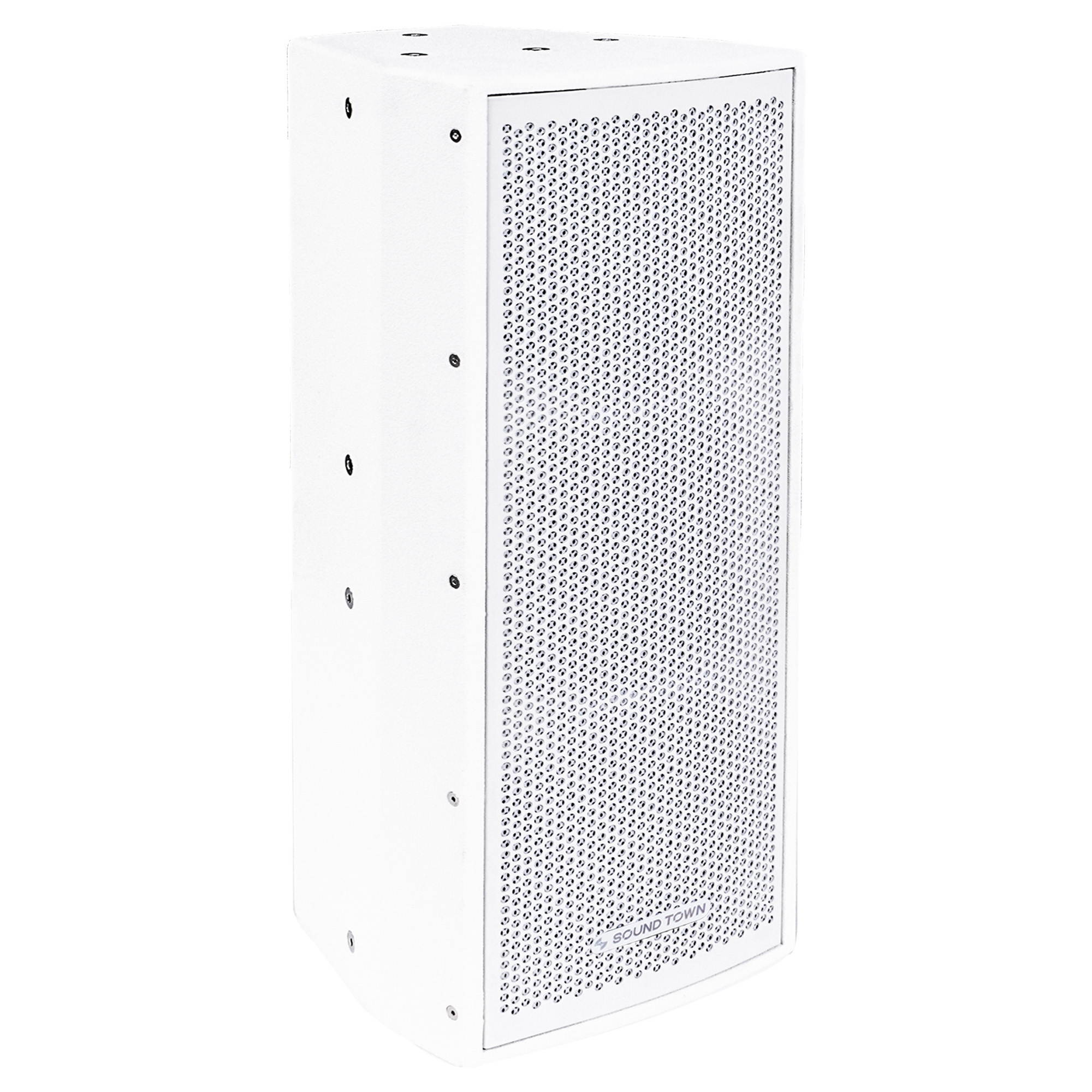 Sound Town CARME Series Dual 8" 600W 2-Way Professional PA DJ Speaker, White with Compression Driver for Installation, Live Sound, Karaoke, Bar, Church (CARME-208WV2)