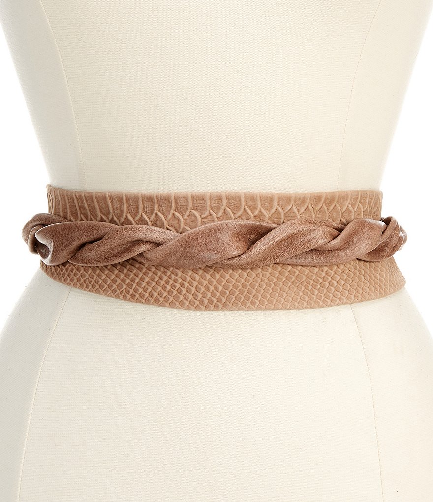 Art N Vintage Black Leather Waist Belt For Women