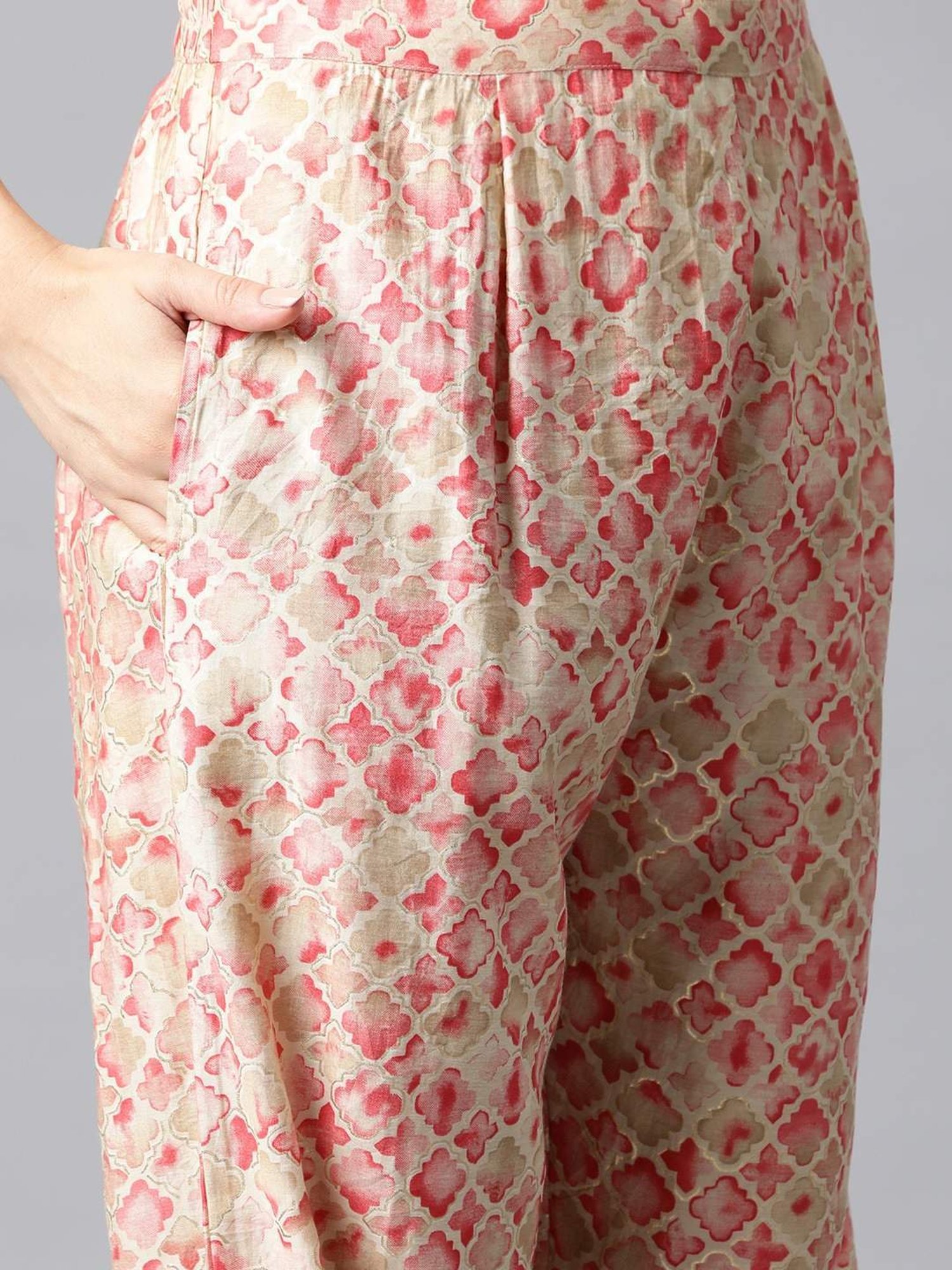 Melon by PlusS Blue Printed Shirt Pant Set