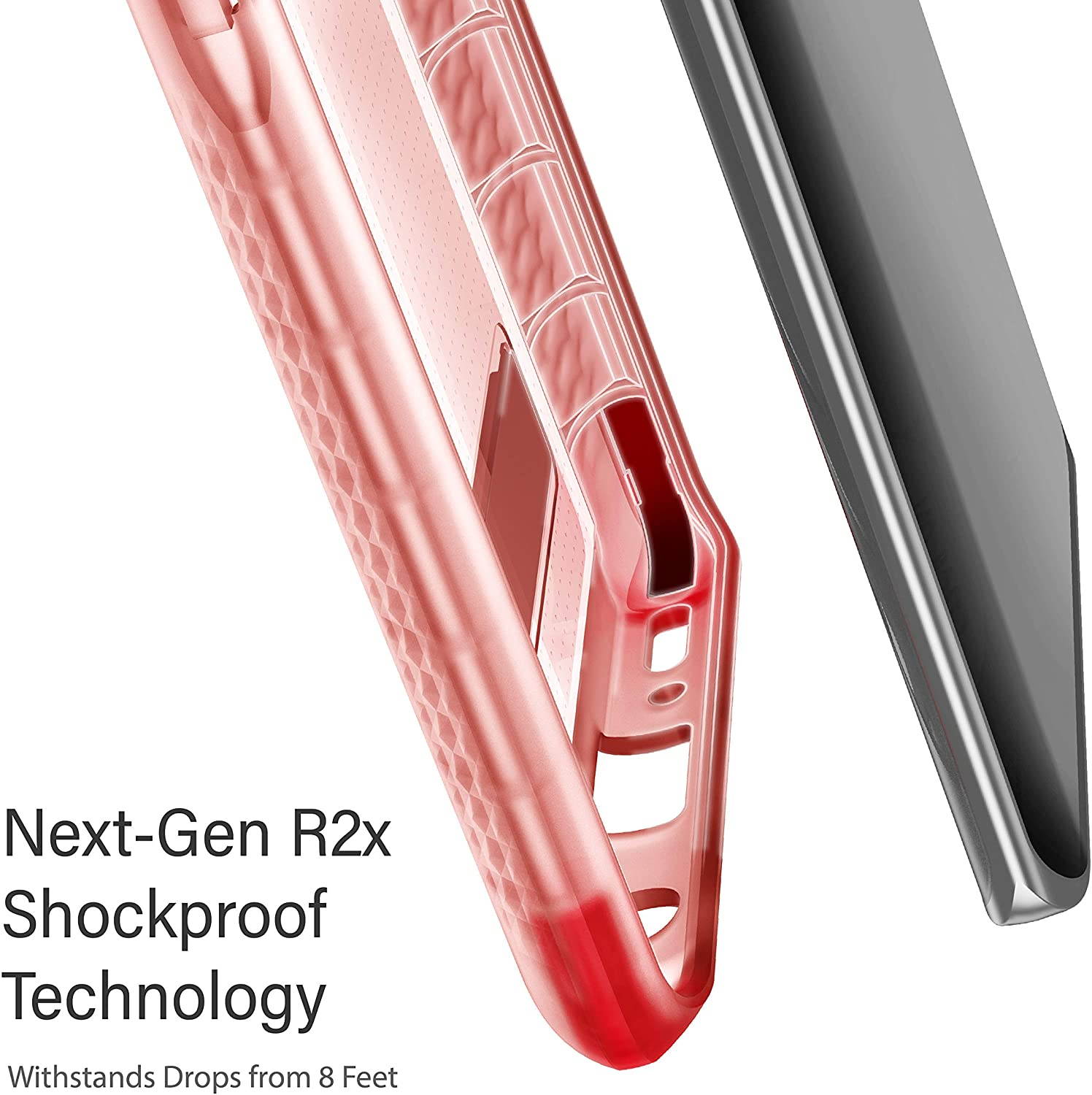 Ghostek Covert LG Velvet Case Clear with Kickstand and Grip Bumper Slim Phone Cover Ultra Thin Shockproof Design Heavy Duty Protection Wireless Charging for 2020 LG Velvet 5G (6.8 Inch) - (Smoke)