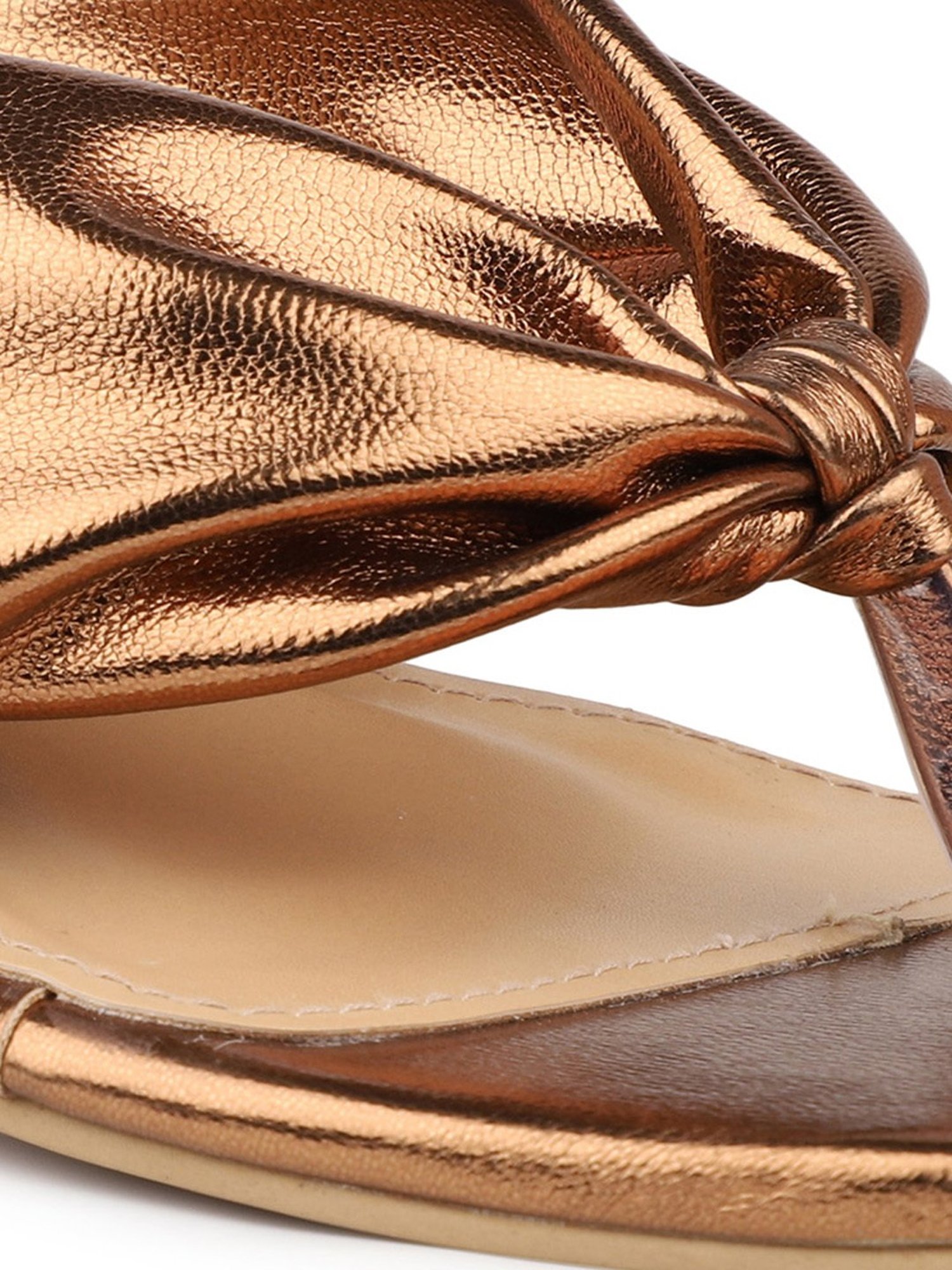 Inc.5 Women's Antique Gold Thong Sandals