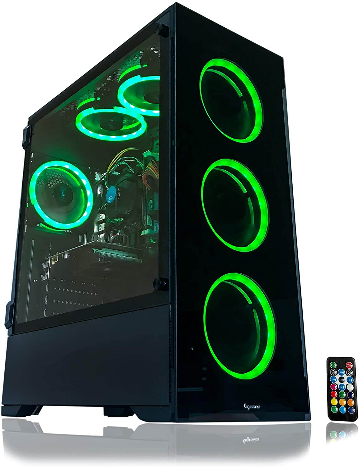 Gaming PC Desktop Computer Intel i5 3.10GHz,8GB Ram,1TB Hard Drive,Windows 10 pro,WiFi Ready,Video Card Nvidia GTX 650 1GB, 6 RGB Fans with Remote