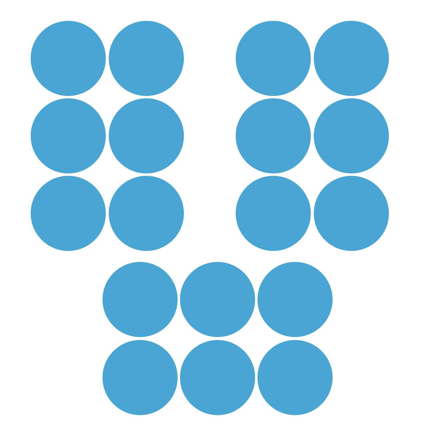 LiteMark 2 Inch Orange Dot Decals - Pack of 80