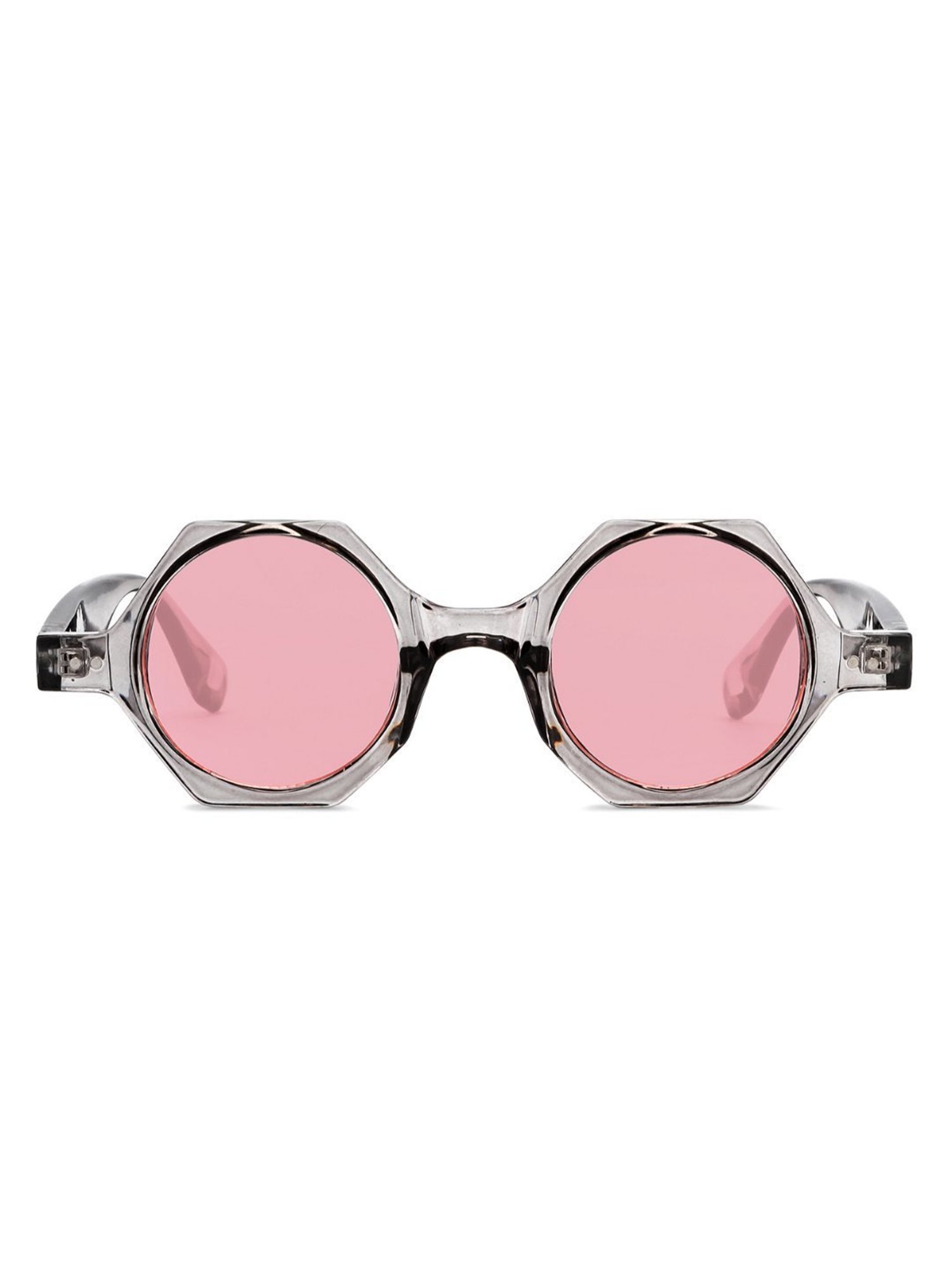OJOS Pink Geometric Polarised and UV Protected Lens Unisex Sunglasses