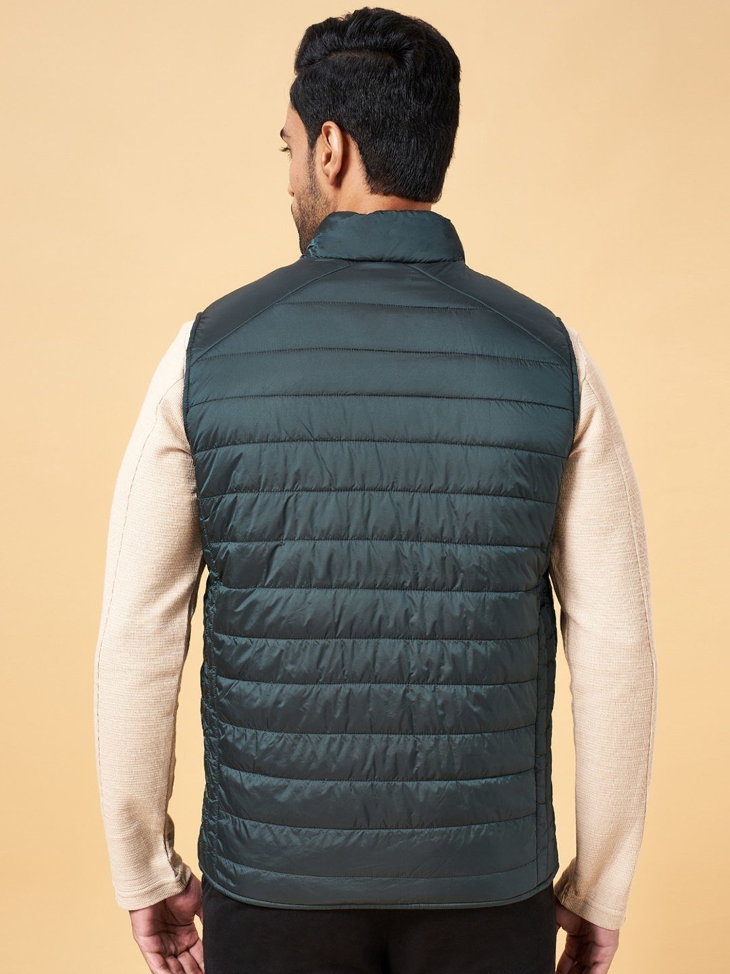 Byford by Pantaloons Green Regular Fit Quilted Jacket