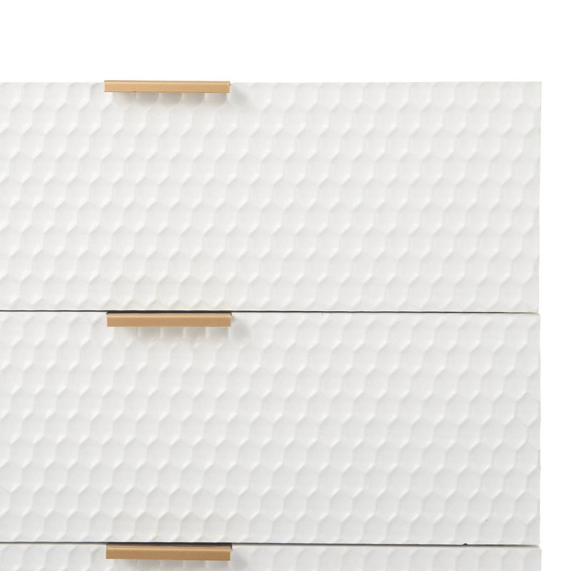 Jolie 5 Drawer Tallboy Dresser White - Adore Decor