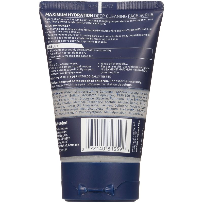 Nivea Men 4.4oz maximum hydration face scrub