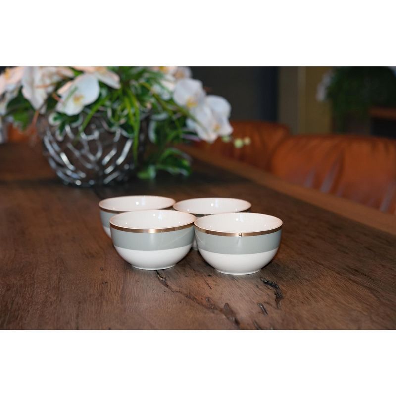 Seven20 Harry Potter Hogwarts Emblem White & Grey Ceramic Bowl Collection | Set of 4