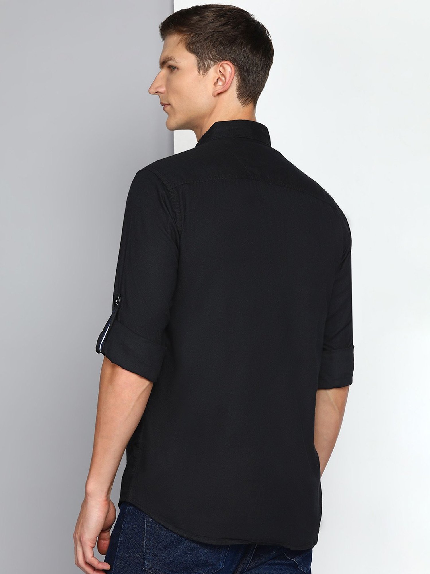 Kuons Avenue Black Slim Fit Shirt