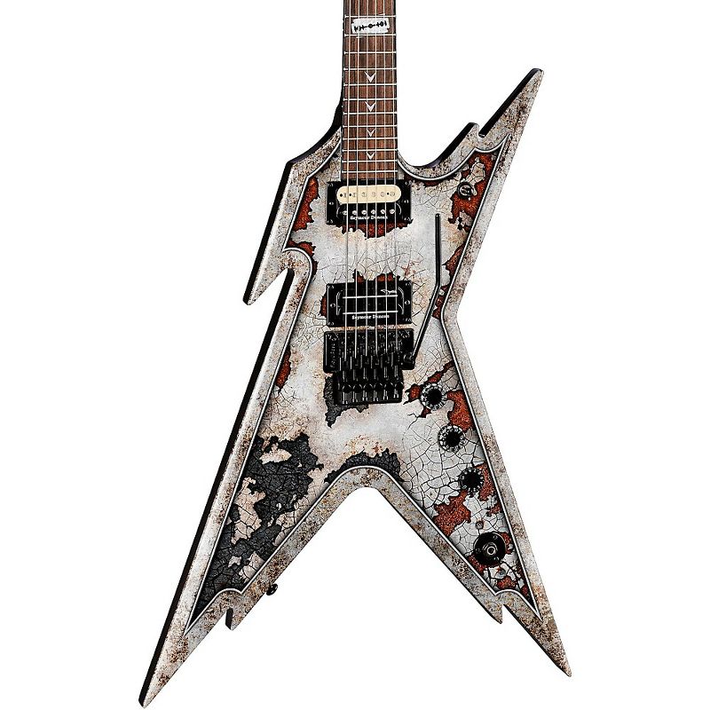 Dean Razorback Rust Electric Guitar with Case Custom Graphic