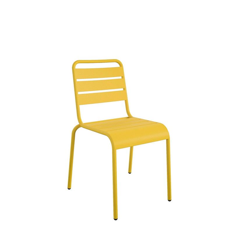 June 4pk Outdoor Stacking Chairs - Yellow - Novogratz