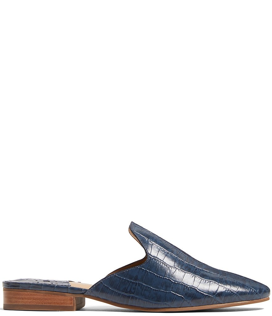 Jack Rogers Delaney Croco Stamped Leather Mules