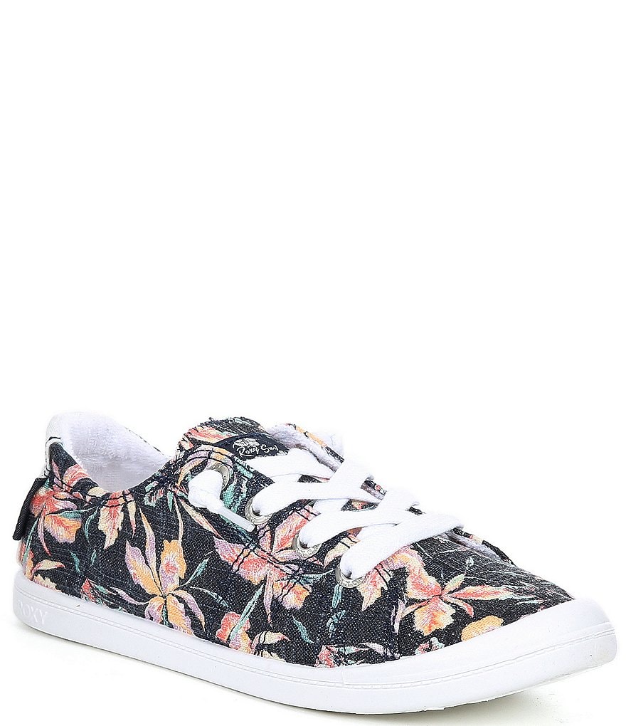 Roxy Bayshore III Floral Print Canvas Slip-On Sneakers