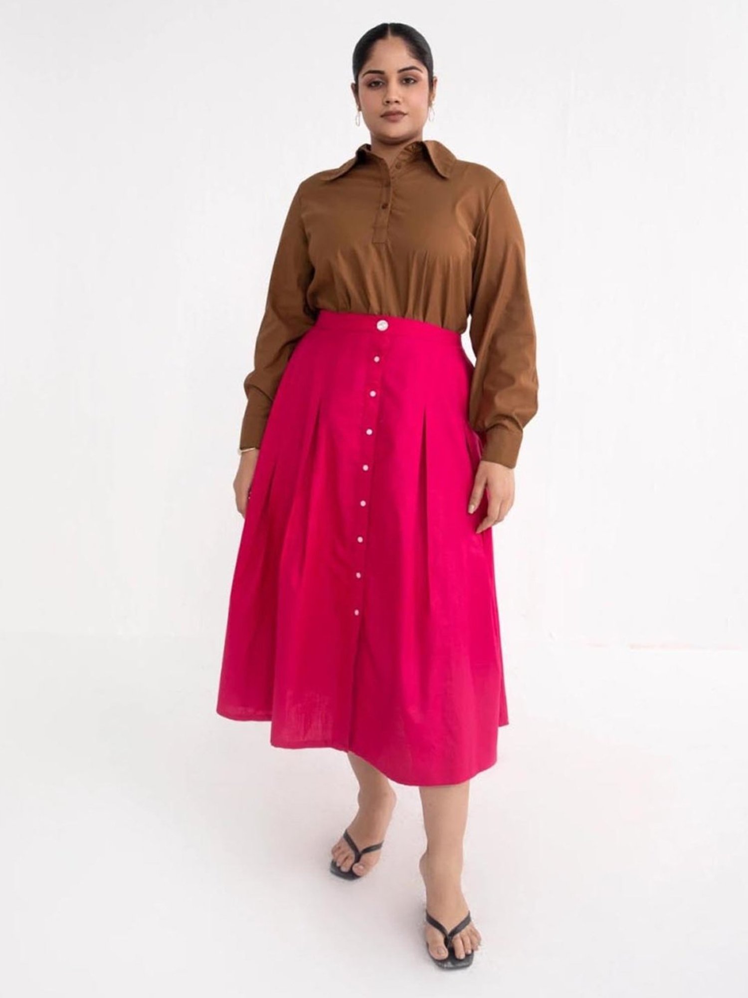 Qua Mocha Brown Long-Collared Polo Shirt