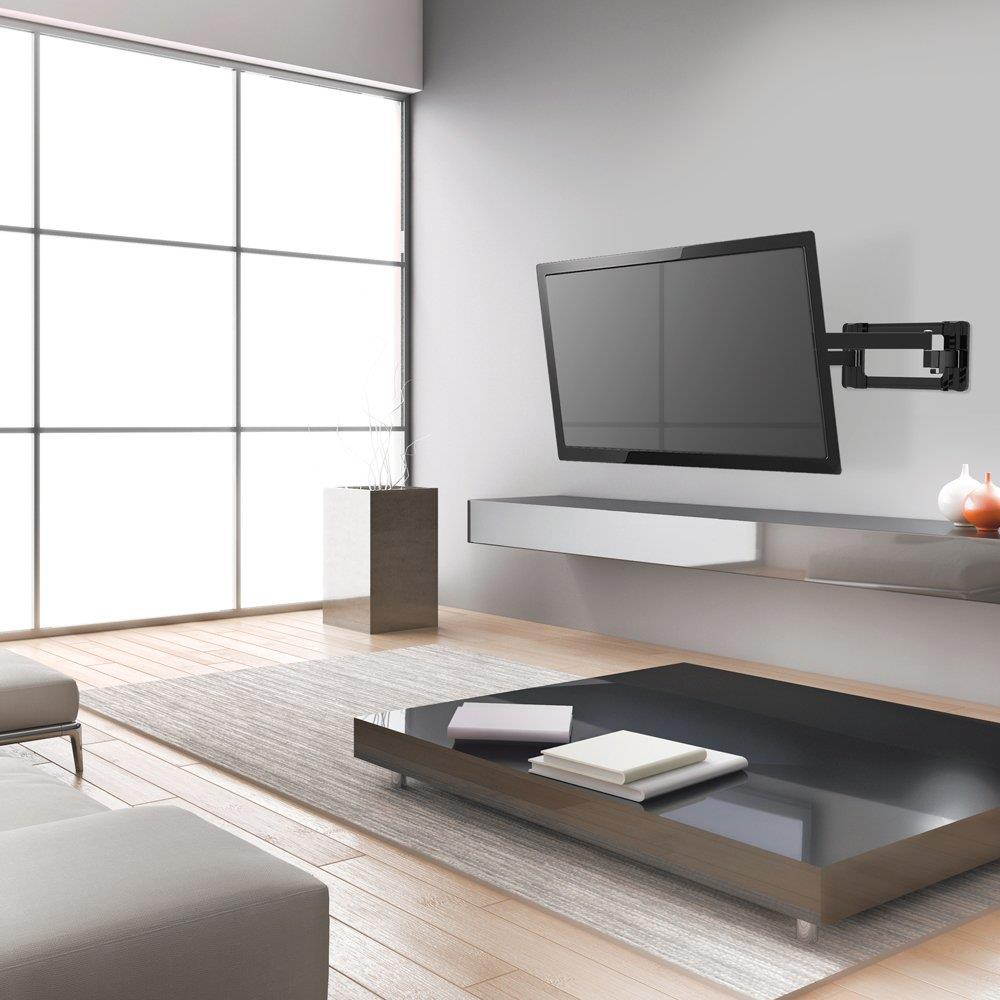 Barkan 40 - 90  Full Motion - 4 Movement, Flat/Curved TV Wall Mount, Extremely Extendable and Stable, Patented,