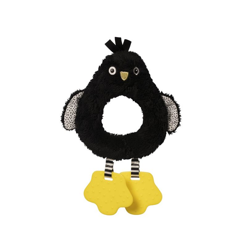 Manhattan Toy Wimmer-Ferguson Penguin Circle Rattle with Textured Teethers Baby Toy