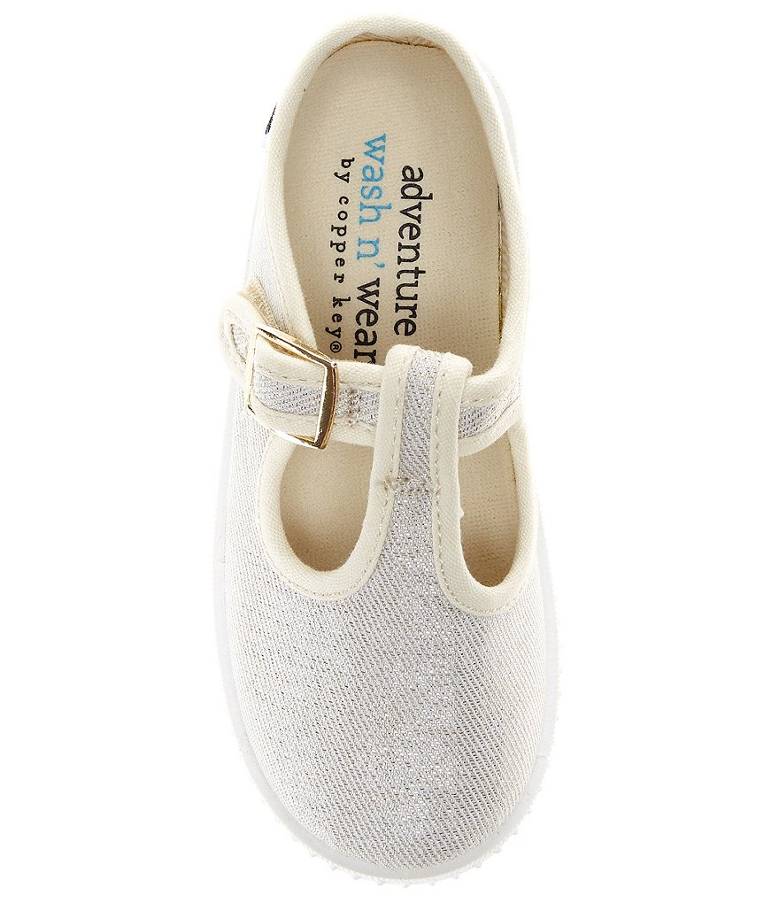 Copper Key Adventure Wear Girl's Bestee-A Washable Canvas T-Strap Sneakers (Toddler)