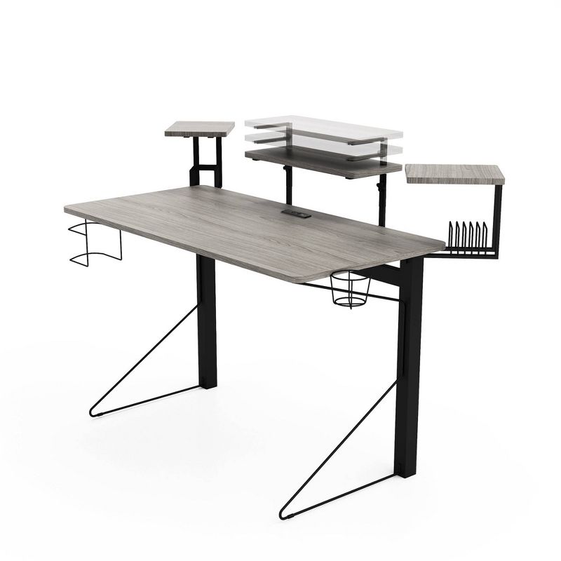 Carnegie Computer Gaming Desk Black/Gray - Jamesdar