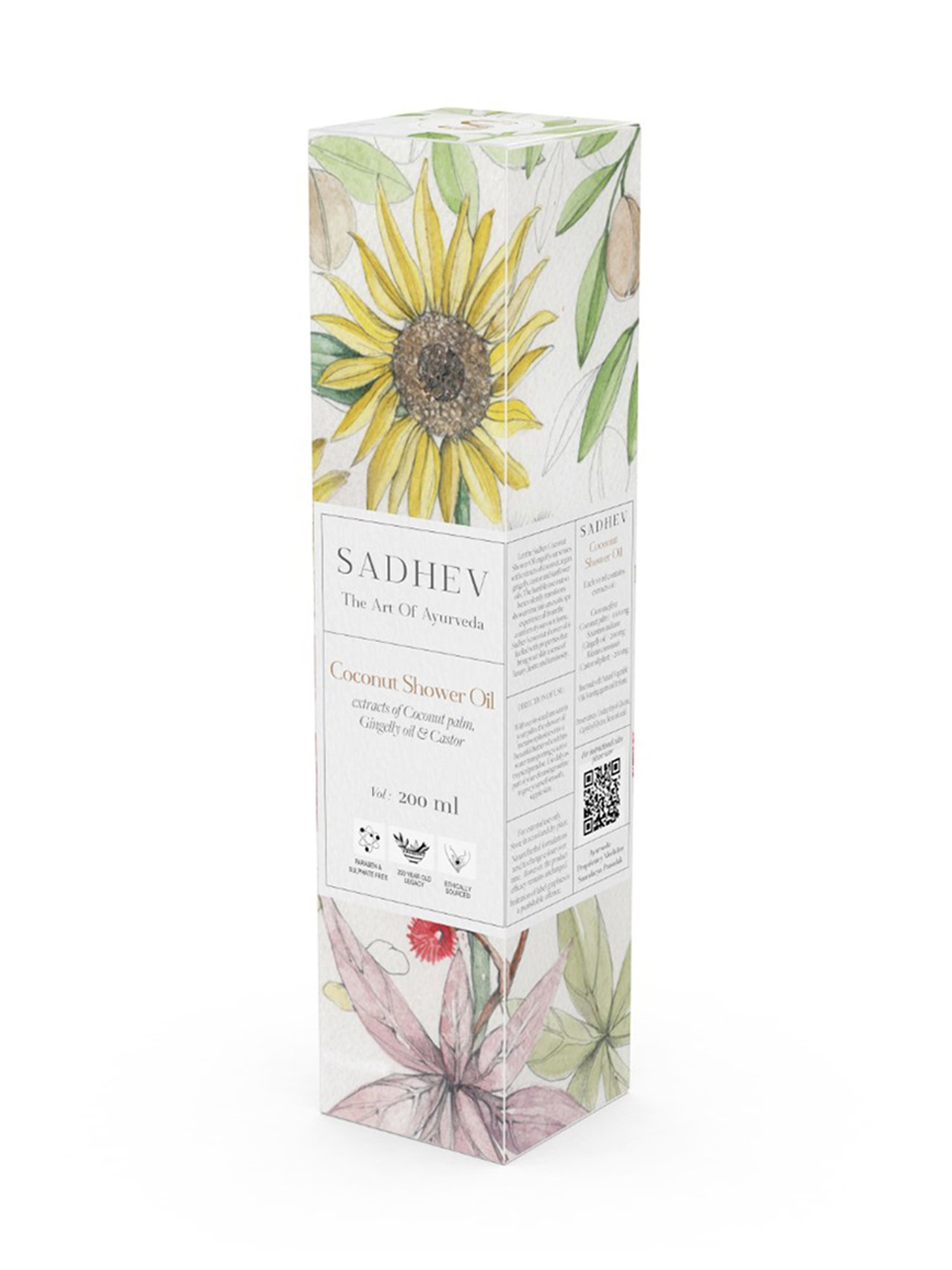 SADHEV The Art Of Ayurveda Coconut Shower Oil - 200 ml