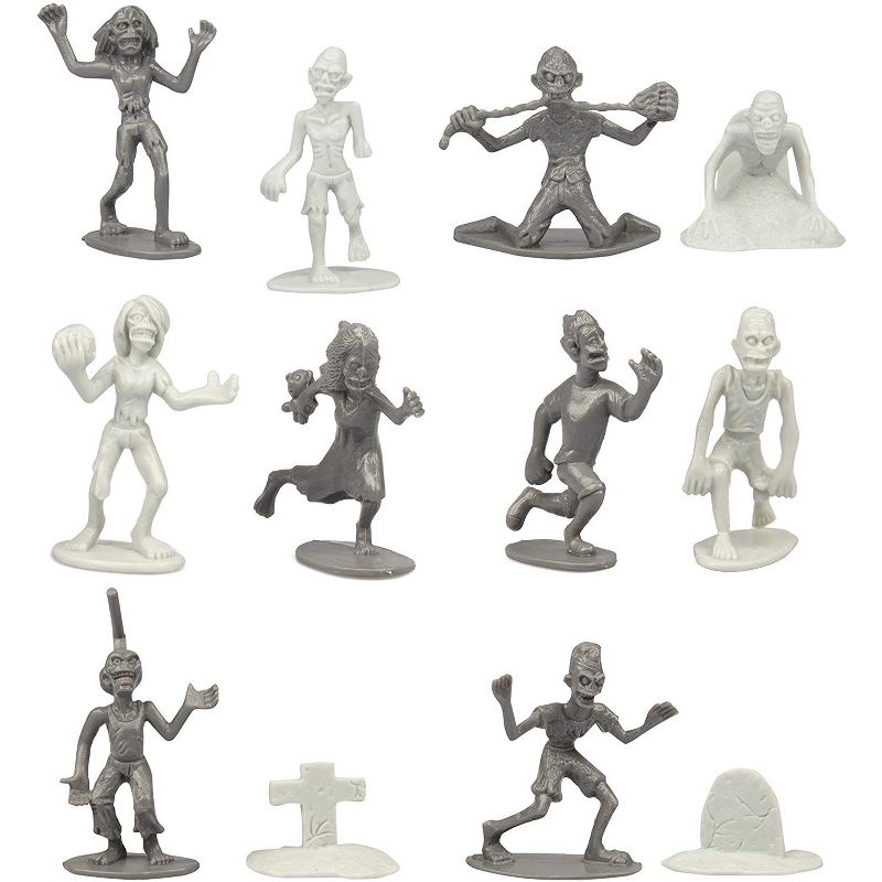 Hingfat Zombie Action Figure Toy Playset, 10 Pieces