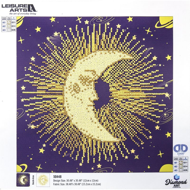 Leisure Arts Diamond Art Intermediate Kit 12"X12"-Moon Mandala