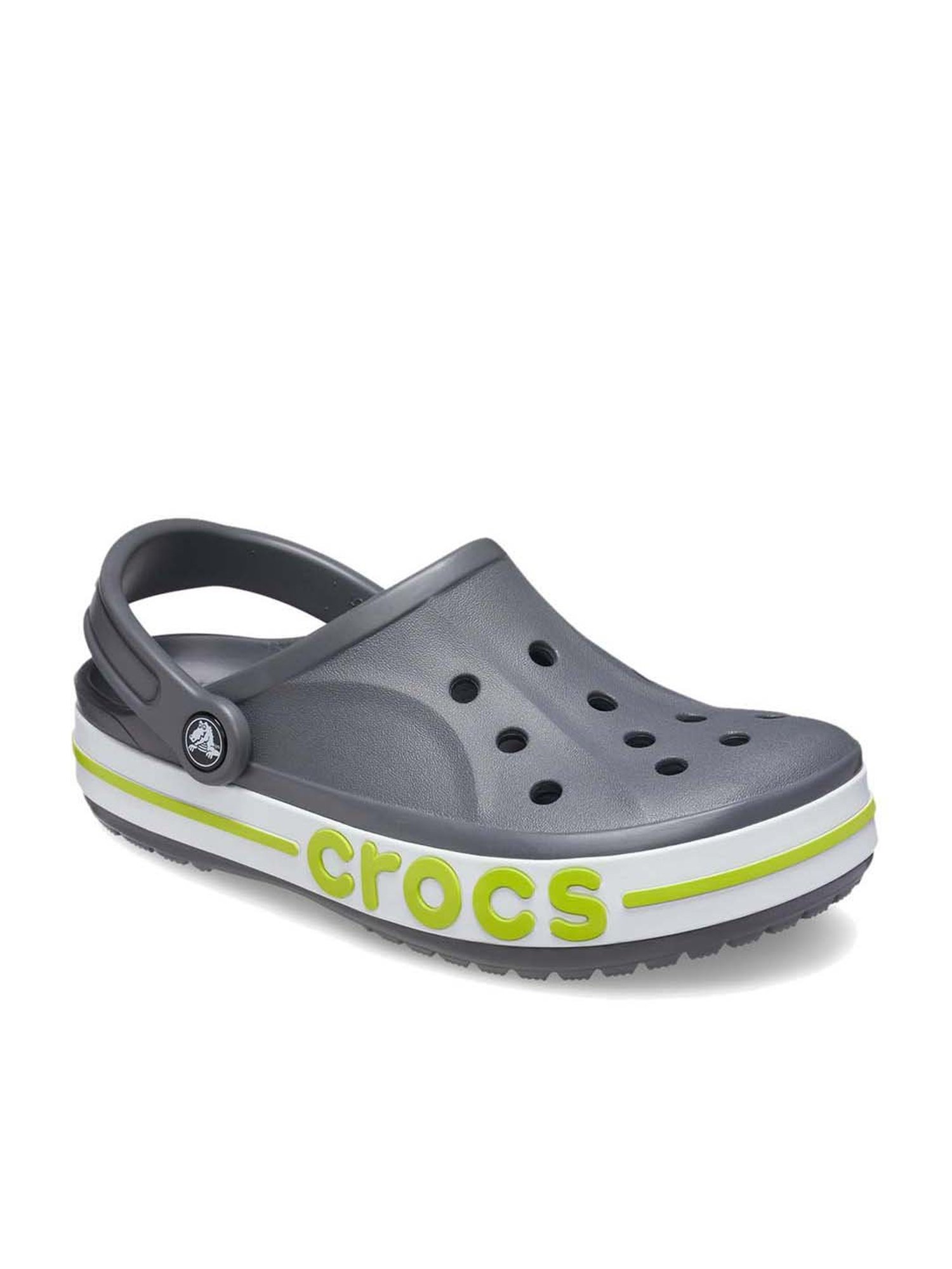 Crocs Men's Bayaband Slate Grey Back Strap Clogs