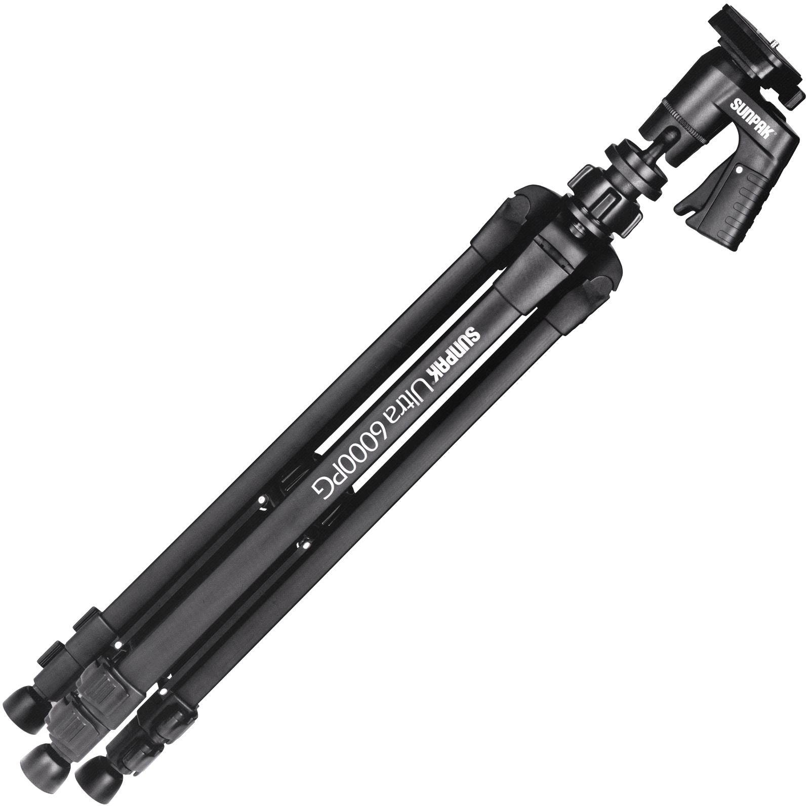 Sunpak Ultra 6000PG Aluminum Tripod with Compact Pistol Grip II Ball Head
