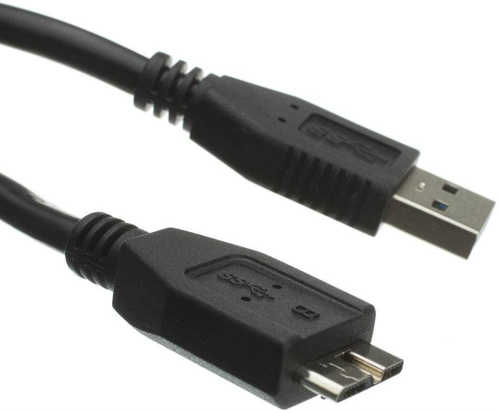 Micro USB 3.0 Cable, Black, Type A Male to Micro-B Male, 6 Foot