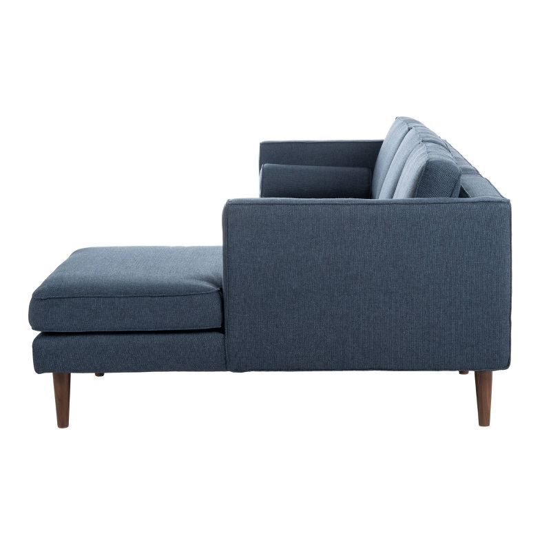 Dulce Mid-Century Chaise Sofa Dark Blue - Safavieh