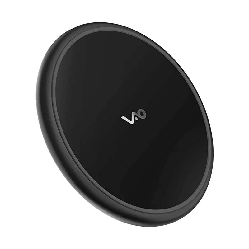 Wireless Charger,C10s 10w Qi-Certified Aluminum Fast Wireless Charging Pad Compatible with iPhone 12/12 Pro/12 Mini/12 Pro Max/11 Pro max/Xs Max/XR,Samsung Galaxy S20/S10/S10E/S9(Black