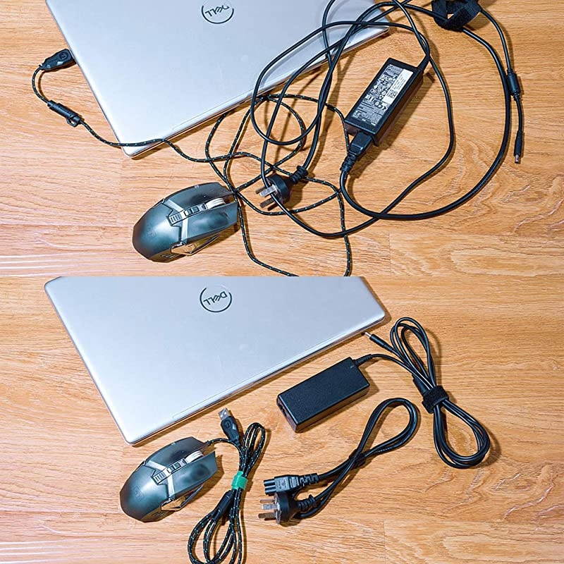 100 PCS Reusable Fastening Cable Ties Microfiber Cloth 6Inch Hook and Loop Cord Ties for Tablet Laptop PC TV Home Office Electronics Wire 5 Colors