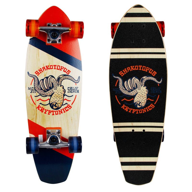 Kryptonics 27" Shakotopus Cruiser Board - Orange/Blue/Black
