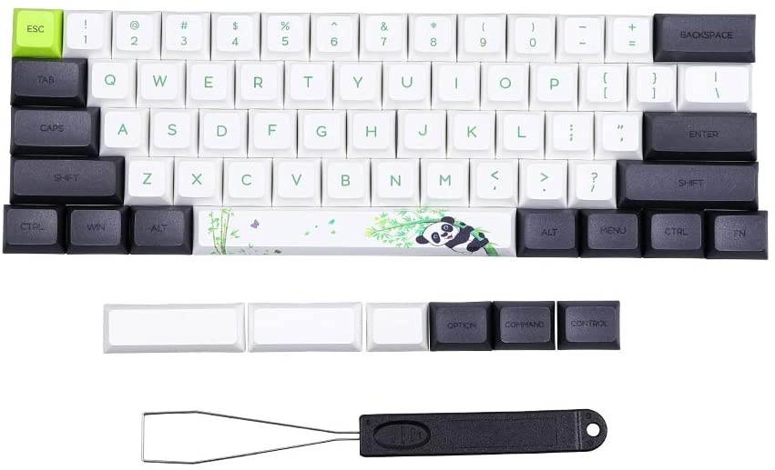 EPOMAKER SK61 61 Keys PBT Thermal Sublimation GSA Keycaps Set for 60% Keyboard (Panda)