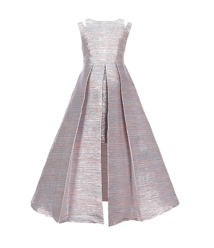 Bonnie Jean Big Girls 7-16 Sequin/Ombre Handkerchief-Hem Dress