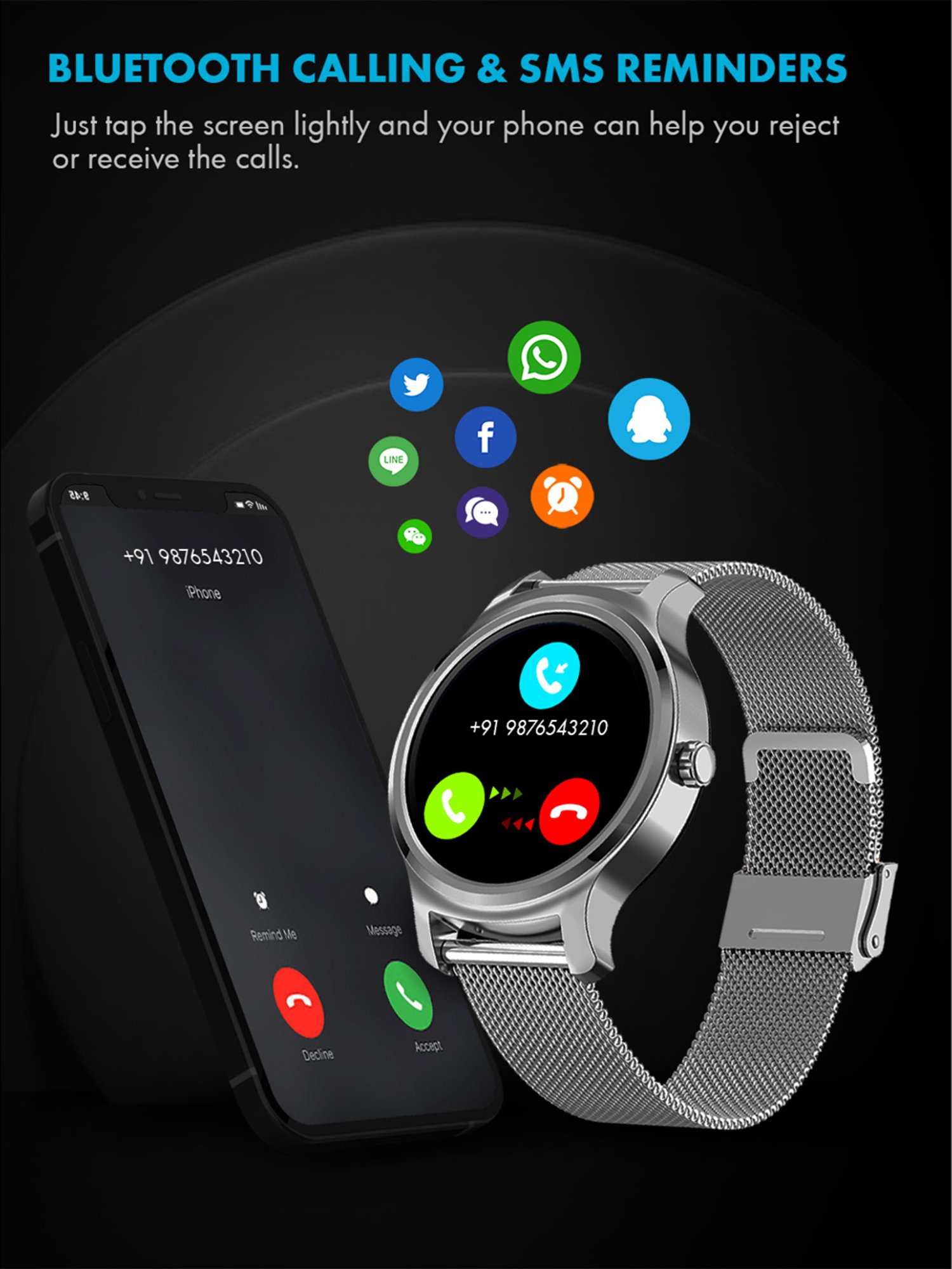 Giordano GT01-SS Unisex Smart Watch