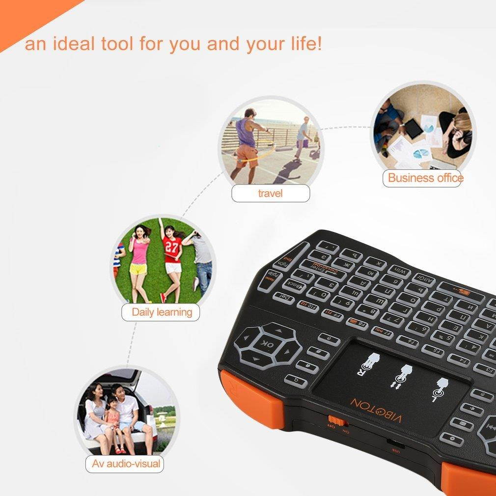 I8-Plus Mini Wireless Keyboard Mouse Multi-touch Remote with Backlight